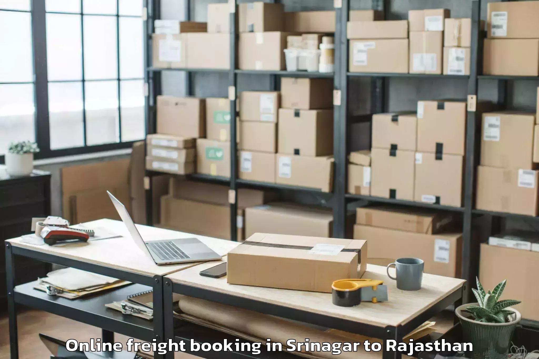 Book Your Srinagar to Banswara Online Freight Booking Today